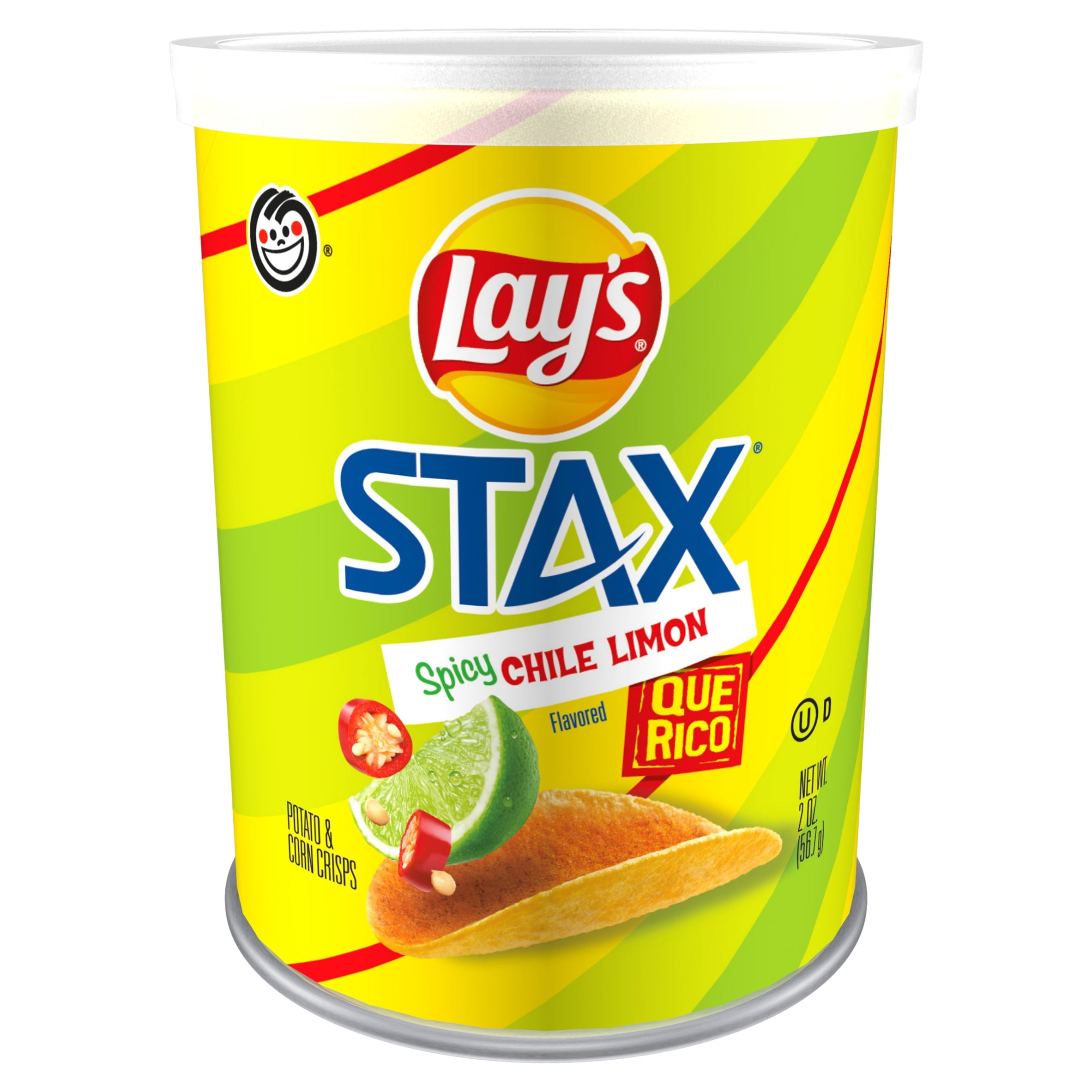 Lay's Stax Potato & Corn Chips Spicy Chile Limon Flavored, 2 oz