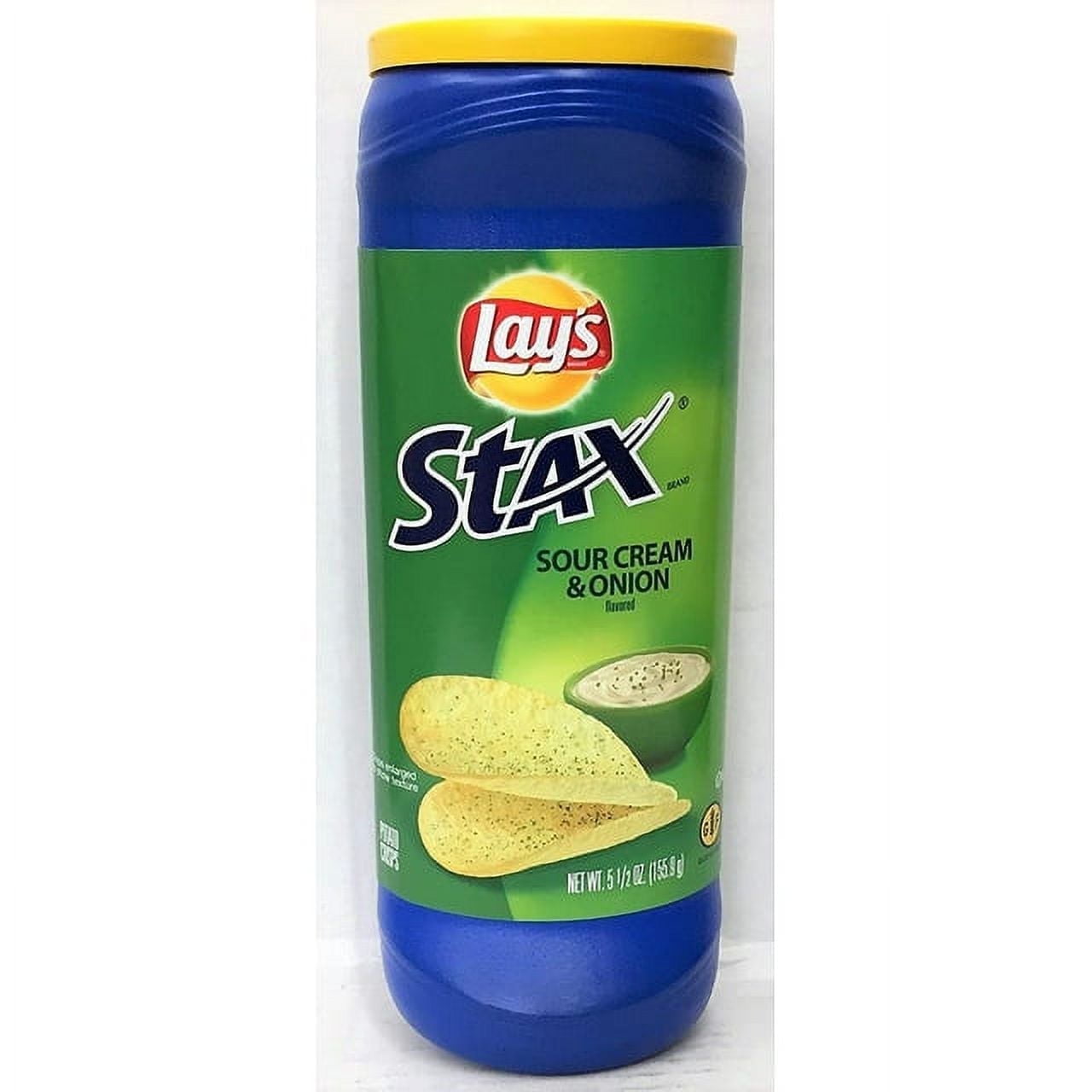 Lay's Stax Sour Cream & Onion Potato Crisps, 5.5 Oz.