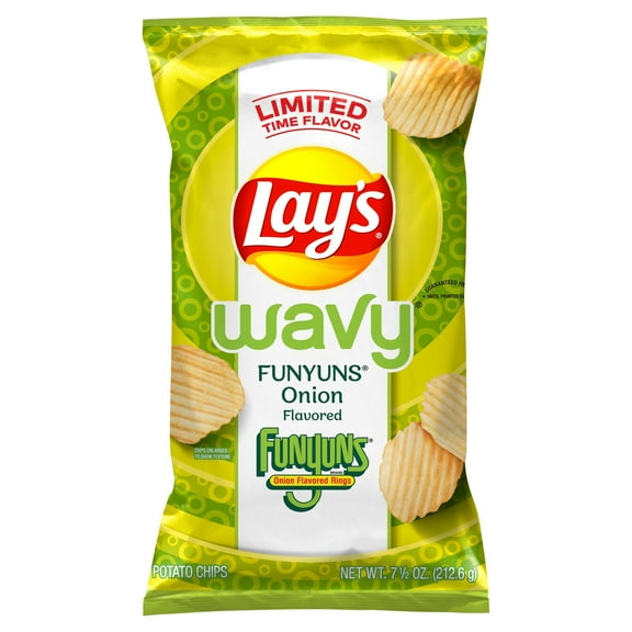 Lay's Wavy Funyuns Onion Flavored Potato Chips, 7.5 oz