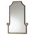 thumbnail image 1 of Layan Glamourous Hollywood Regency Style Gold Finished Metal Bamboo Inspired Accent Wall Mirror, 1 of 3