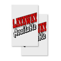 Layaway Available (2-PACK) 24" x 36" Vinyl Decals | Sign Insert Peel & Stick Decals Stickers Window Signs