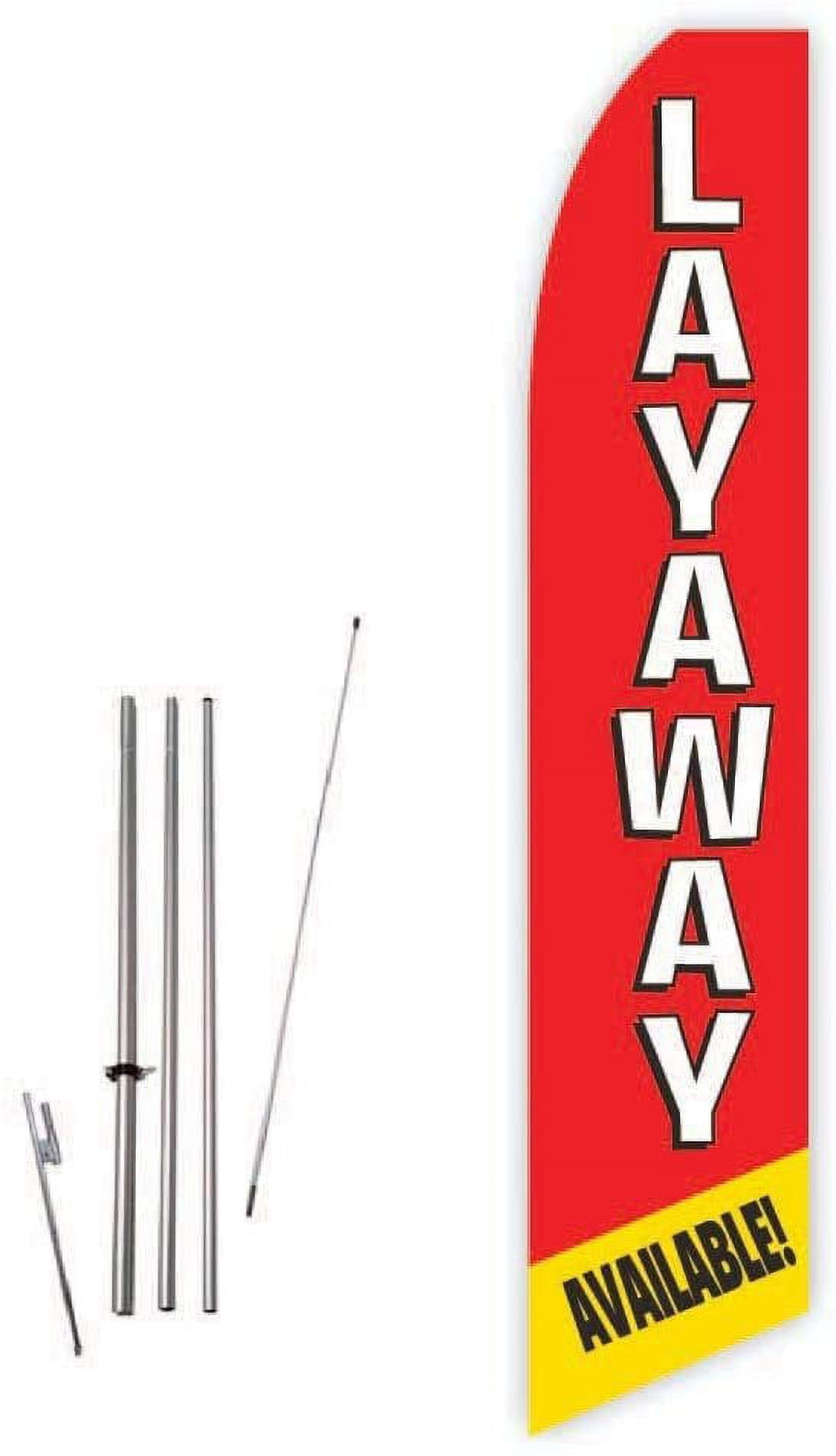 Layaway Available! Red/Yellow Super Novo Feather Flag - Complete with 15ft Pole Set and Ground Spike