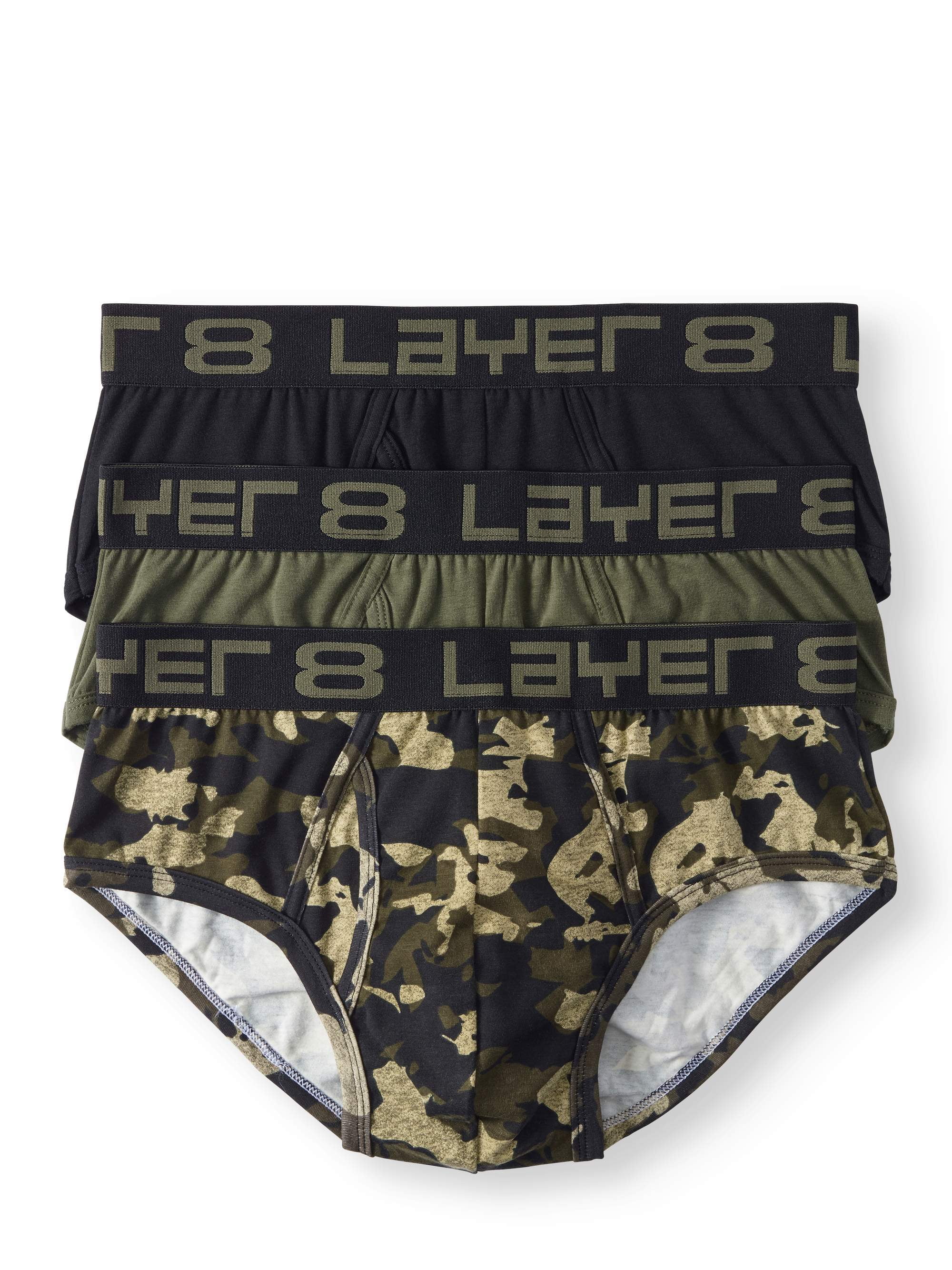 Layer 8 Men's 3-Pack Boxer Briefs Cotton Size L