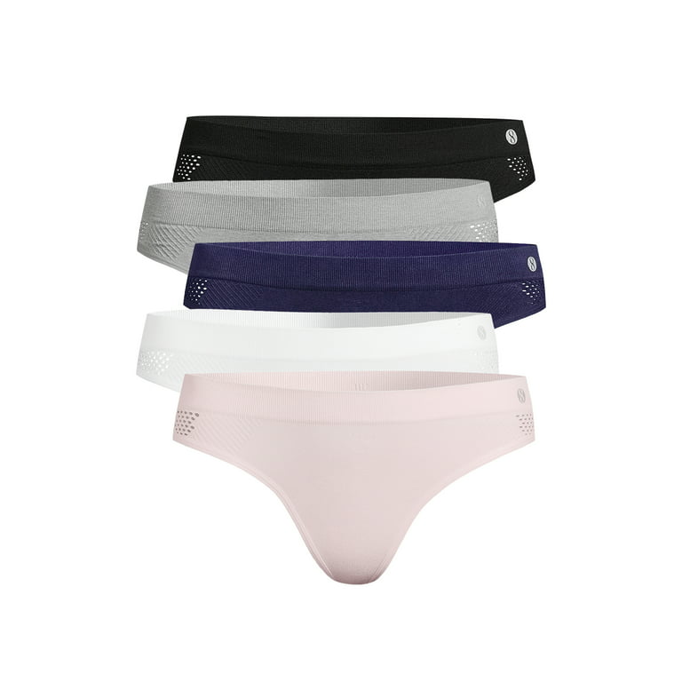 Layer 8 Women's Seamless Thong Panties, 5 Pack