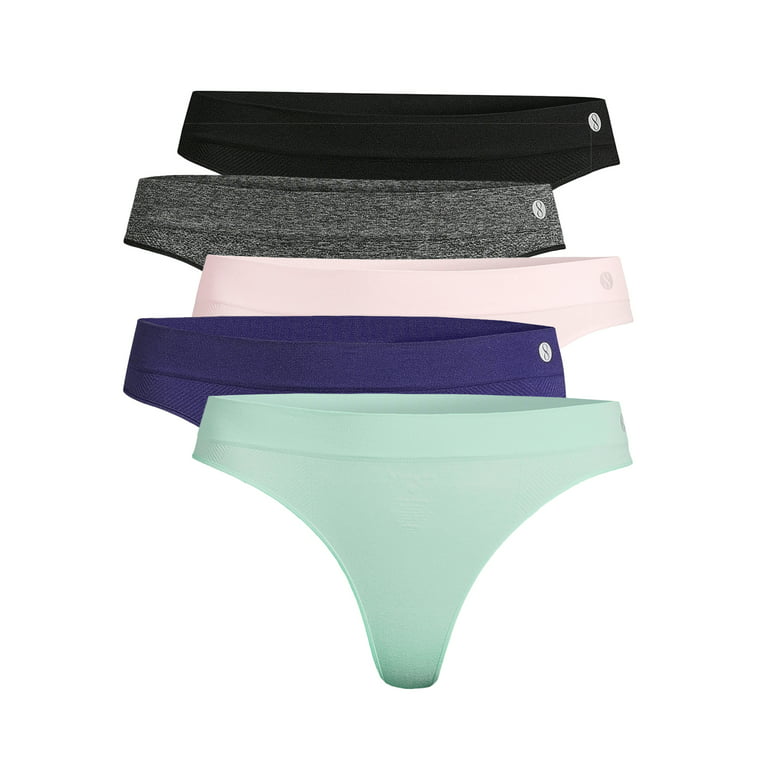 Layer 8 Women's Seamless Thong Panties, 5 Pack