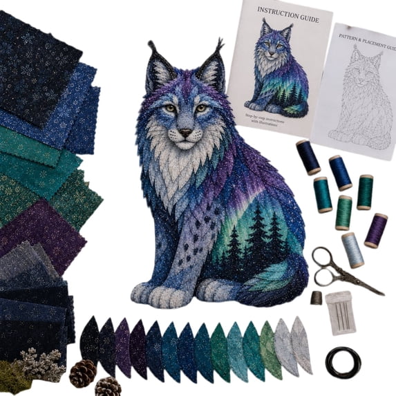 Layer DIY Art Patchwork Kit, Animal Sewing Craft Set, Quilted Wall Hanging, Beginner Friendly Home Decor Making Kit