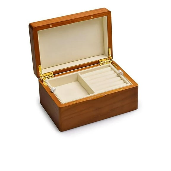 Layer Jewelry Storage Box With Necklace Hook Earrings Ring Bracelet Storage Case Solid Wood Organizer Jewelry Box