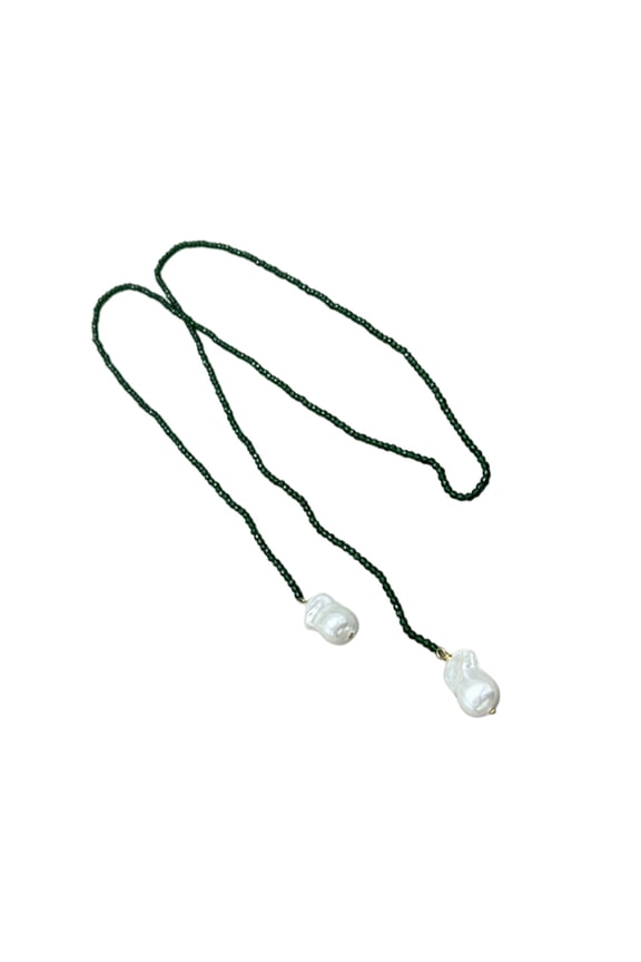 Layer Spinel Crystals Necklace Paired With Artificial Pearls Gift Ideas