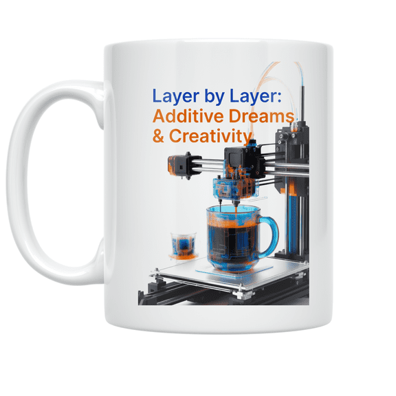 Layer by Layer Additive Dreams - 3D Printing Enthusiast - 11 oz Ceramic Coffee Mug