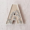 thumbnail image 1 of Layered 6 Inch Large Wooden Letters for Wall Decor, Flowered Paintable Wooden Nursery Letters for Crafts Wood Alphabet Letter A-Z for Birthday Boho Nursery Name Sign Wedding Home Decoration, 1 of 6