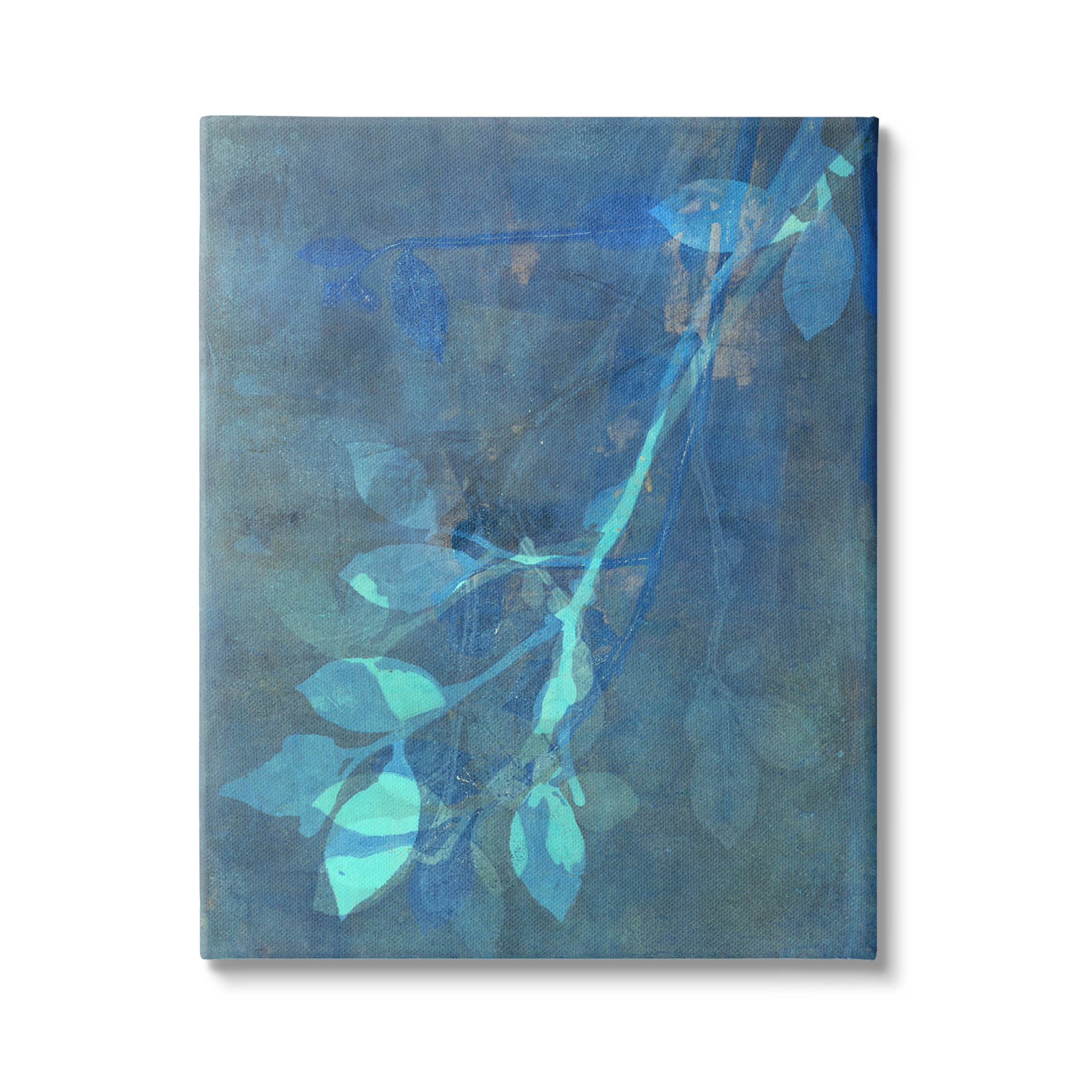 Layered Abstract Botanical Leaves Botanical & Floral Graphic Art Gallery Wrapped Canvas Print Wall Art