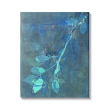 Layered Abstract Botanical Leaves Botanical & Floral Graphic Art Gallery Wrapped Canvas Print Wall Art