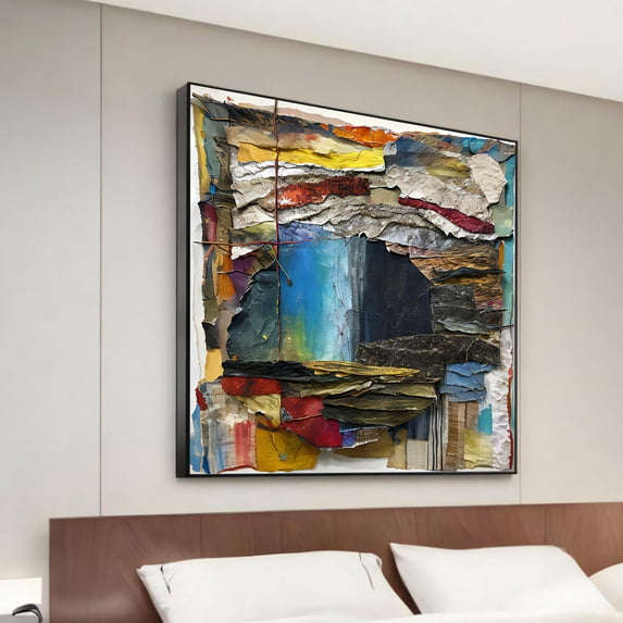 Layered Abstract Mixed Media Unique For Art Lovers Poster , Poster ...
