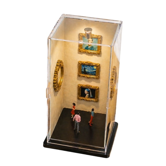 Layered Acrylic Display Box With Lighting Effect And Tools 3D Wall Art Display For Individualized Wall Art Projects