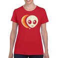 thumbnail image 1 of Layered Alien Emoji Vibes - Retro Galactic Graphic Women's T-shirt, 1 of 4