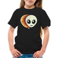 thumbnail image 1 of Layered Alien Emoji Vibes - Retro Galactic Graphic Youth's T-shirt, 1 of 4
