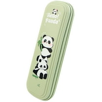 Layered Bamboo Panda Artwork Plastic Academic Supply Carrier Featuring Playful Print & Functional Storage Format For Youngster Campus Essentials