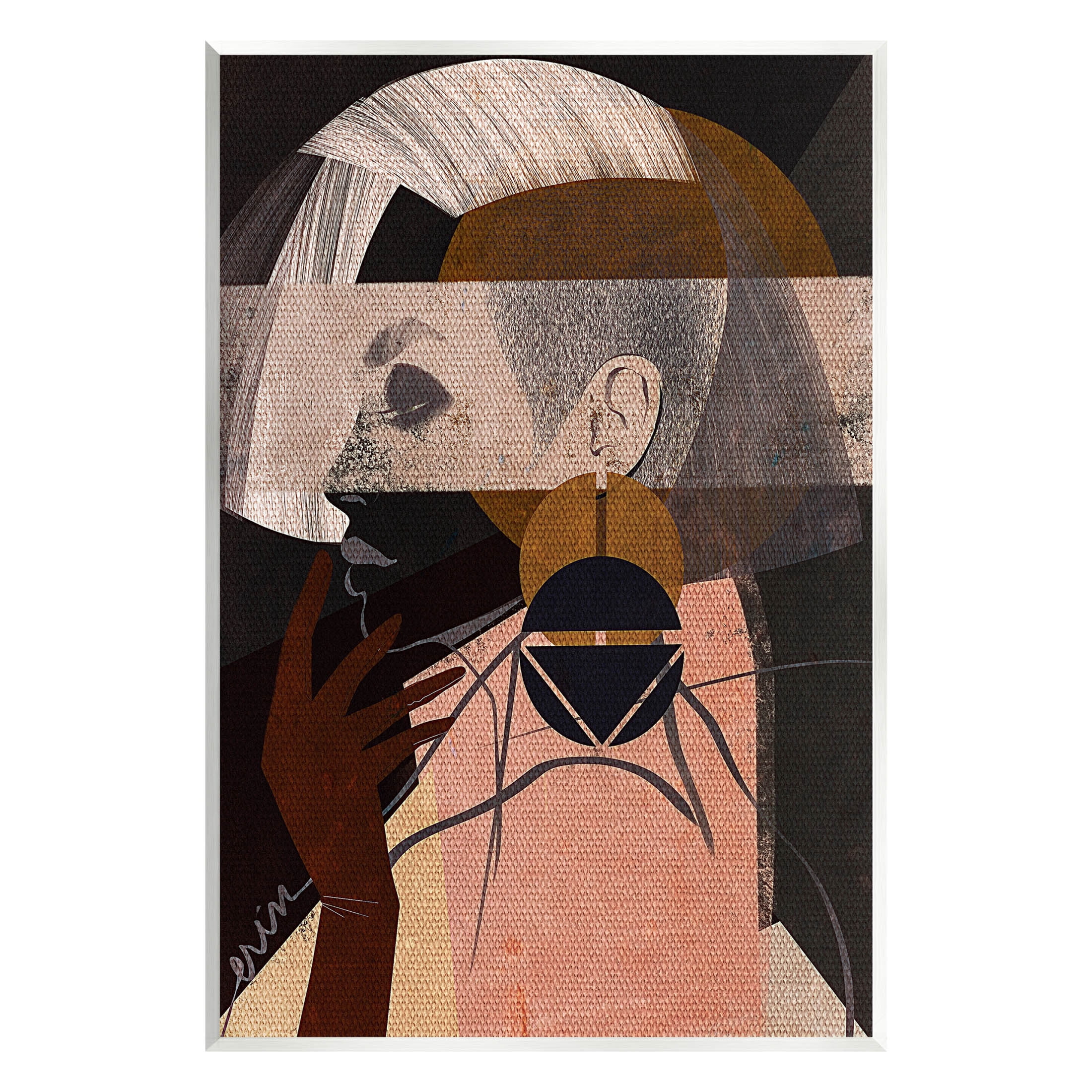 Layered Collage Woman Portrait Abstract Graphic Art Unframed Art Print Wall Art