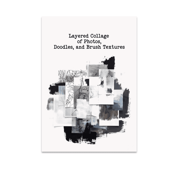 Layered Collage of Photos and Doodles - Art Enthusiast - 13x19 Poster Print