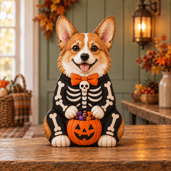 Layered Corgi Tabletop Decoration for Halloween