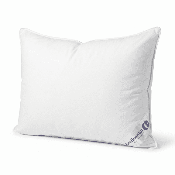Continental Bedding Hotel-Inspired Layered Down and Feather Pillow – Medium Firm Support, Side Sleeper Design, 300 Thread Count Cotton Cover