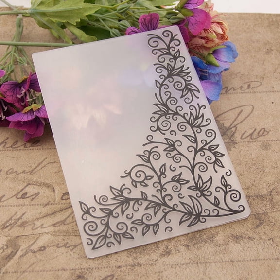 Layered Flower Petal 3D Embossing Folder, Ouginx 4.1x5.8 inch 3D Textured Plate Templates for Card Making Scrapbooking Paper Craft Tool