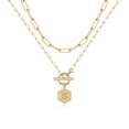 thumbnail image 1 of Layered Gold Necklaces for Women 14K Gold Plated Paperclip Chain Necklace Gold Necklace Toggle Clasp Layering Necklaces for Women Gold Jewelry for Women, 1 of 5