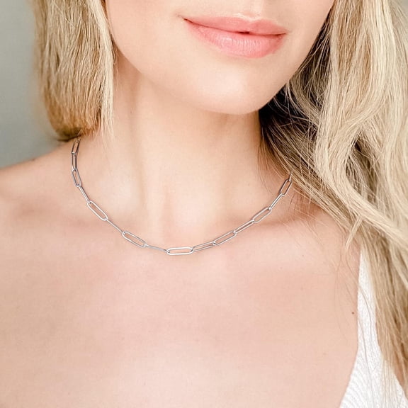 Layered Gold Necklaces For Women, 14K Gold Plated Silver Rose Gold Paperclip Chain Necklace Gold Initial Necklaces For Women Toggle Clasp Layering Necklaces For Women Gold Jewelry For Women[o1090]