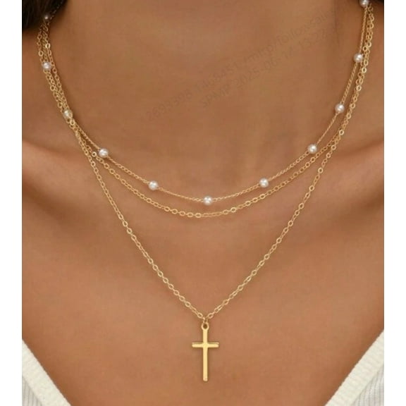Multi Layered Pendant Clavicle Gold Chain