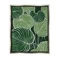 thumbnail image 1 of Layered Green Leaf Nature Botanical & Floral Graphic Art Luster Gray Framed Art Print Wall Art, 1 of 6