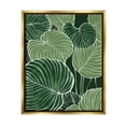 thumbnail image 1 of Layered Green Leaf Nature Botanical & Floral Graphic Art Metallic Gold Framed Art Print Wall Art, 1 of 6