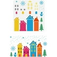 thumbnail image 1 of Layered House Painting Stencil 11.8x11.8inch Reusable Winter Pattern With Snowflake Snowman Christmas Tree - Plastic, 1 of 7