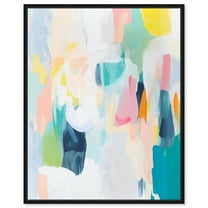 Layered Lush I Canvas Colorful Watercolor by Art Remedy, Black Frame, 16 x 20