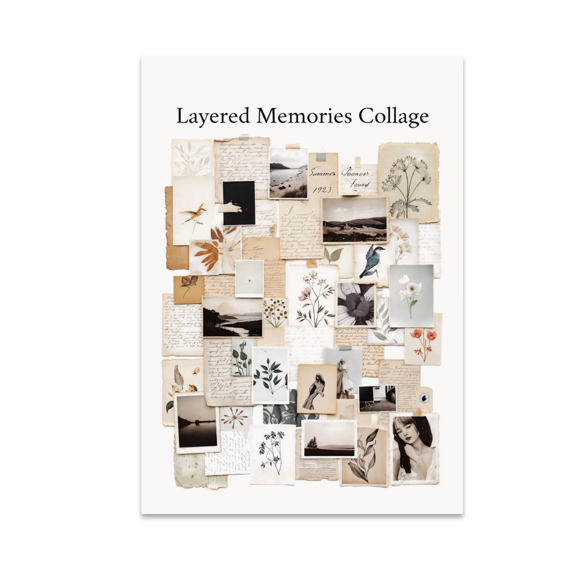 Layered Memories Collage Wall Art - Home Decor Enthusiast - 13x19 Poster Print