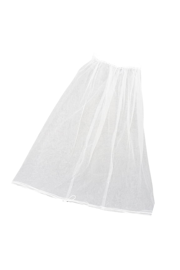 Layered Mesh Petticoat Underskirt, Adjustable Drawstring Breathable Slip for Wedding Party Formal Dress Toilet Protectio