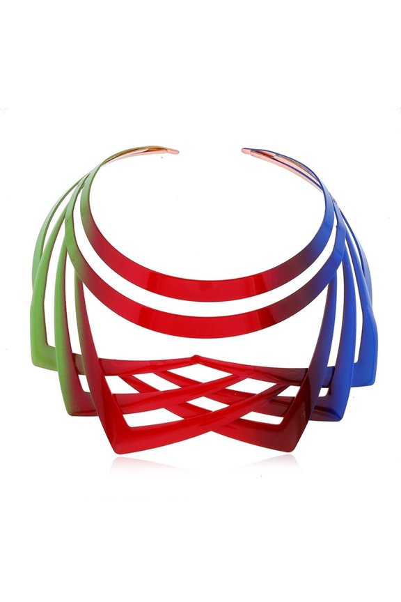 Layered Neck Chain Luxurious Necklace Modern Edgy Collar Jewelry Elegant Choker Shoulder Chain Metallic Choker