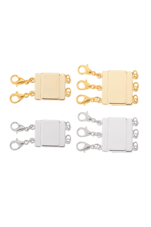 Layered Necklace Spacer Clasp Detangles & Separates Necklaces Gold 4pcs