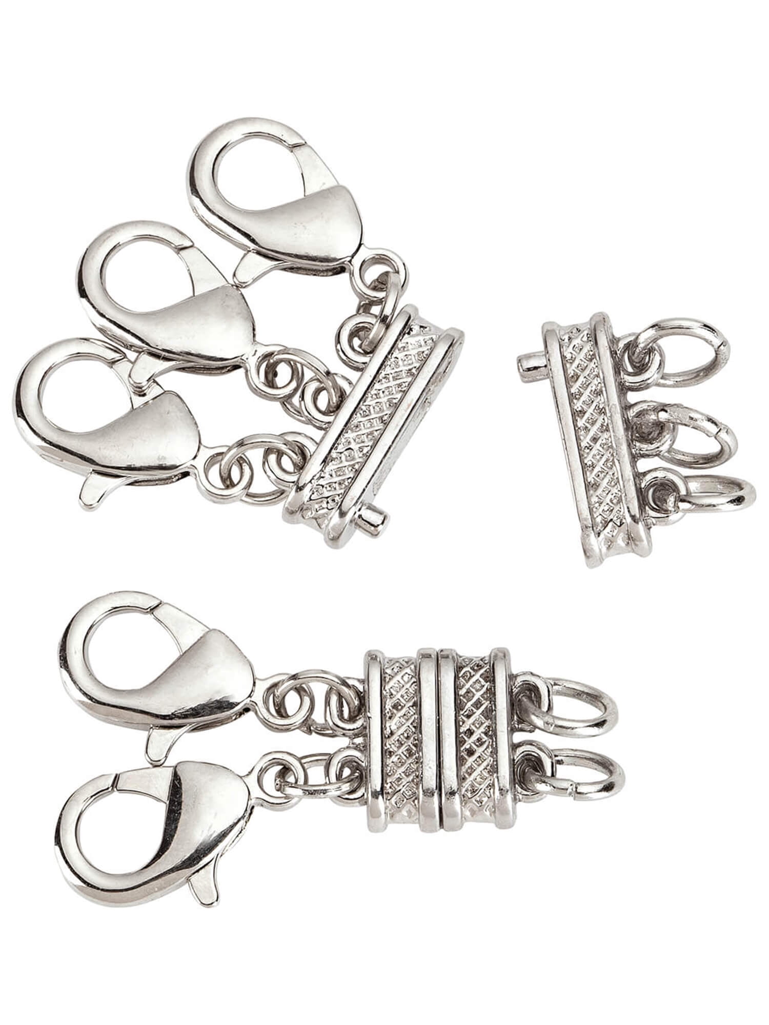  Stosts Layered Necklace Clasps, 2 Pack 2 Strands Jewelry  Spacers Necklace Separator For Layering, Tangle Free Multiple Bracelet Lock  Connectors