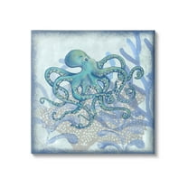 Layered Octopus Coral Botanicals Animals & Insects Graphic Art Gallery Wrapped Canvas Print Wall Art