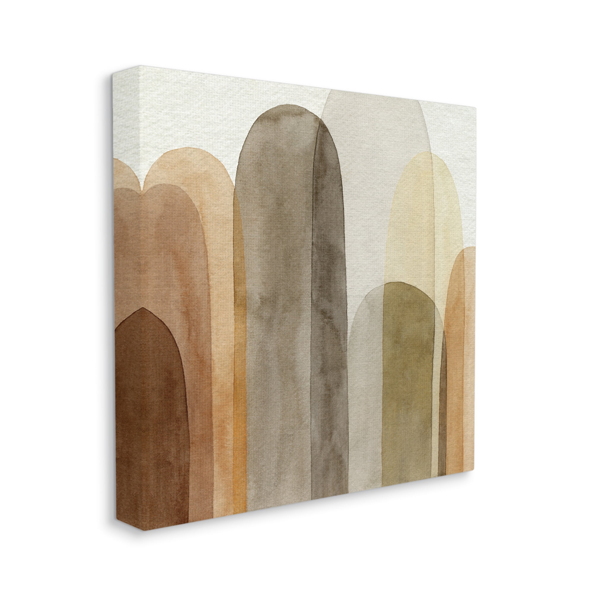 Stupell Industries Layered Opaque Ovals Abstract Brown Shapes,36 x 36,Designed by Grace Popp