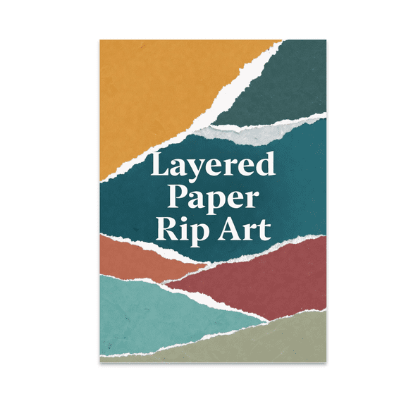 Layered Paper Rip Art - Art Enthusiast - 13x19 Poster Print
