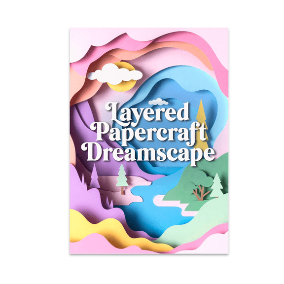 Layered Papercraft Dreamscape Wall Art - Home Decor Enthusiast - 13x19 Poster Print