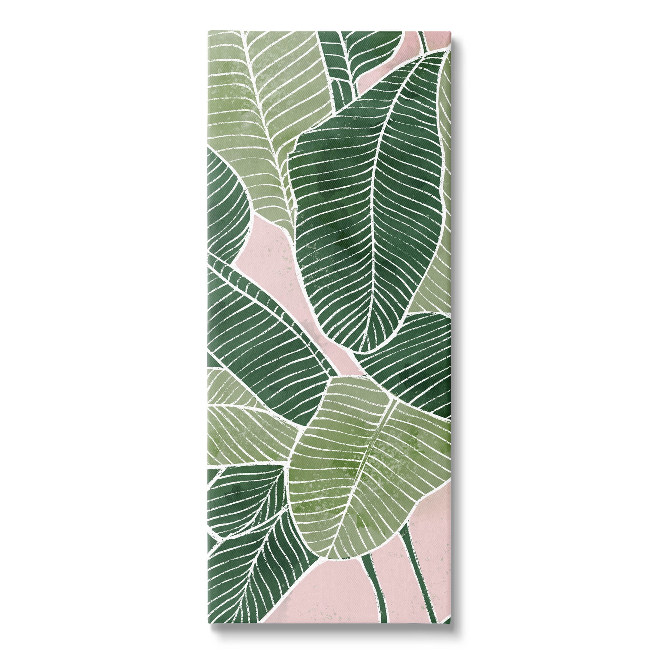 Layered Plant Leaf Shapes Botanical & Floral Graphic Art Gallery Wrapped Canvas Print Wall Art