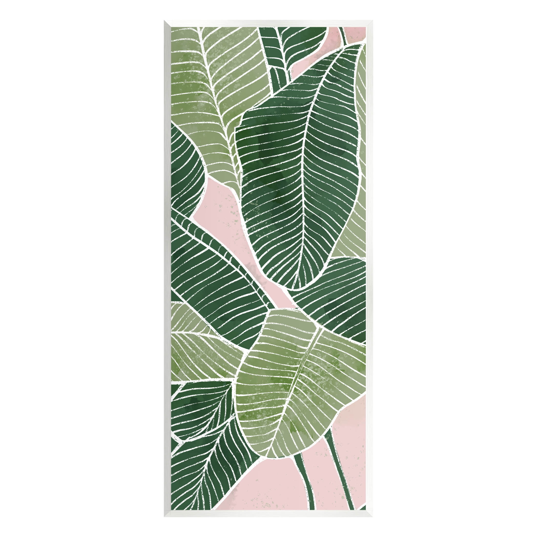 Layered Plant Leaf Shapes Botanical & Floral Graphic Art Unframed Art Print Wall Art