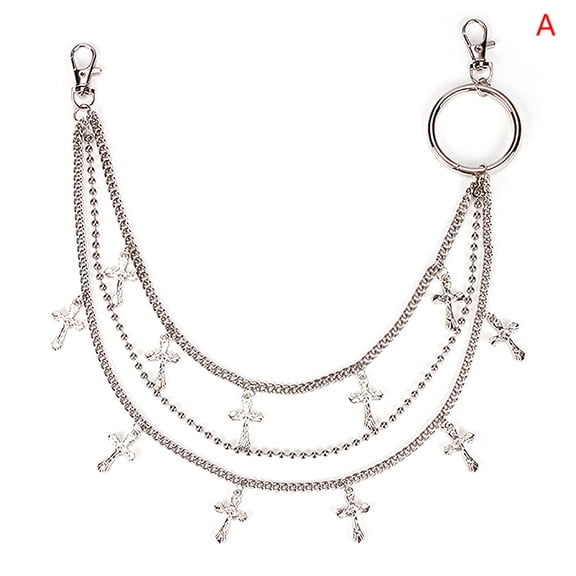 Layered Punk Chain On The Jeans Pants for Women Metal Key Chains Belt Waist Chain Jewelry Accessories Trousers Keychain