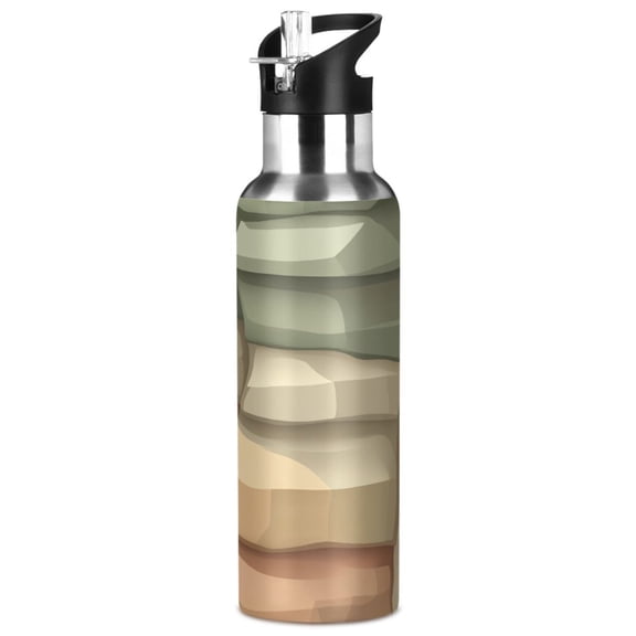 Layered Rock Formation 1000ml Double Walled Stainless Steel LeakProof Sports Bottle Thermo 8h Portable