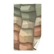 Layered Rock Formation Hand Towel Cotton 16x28 in Soft Absorbent Quick Dry Bath Face Towel