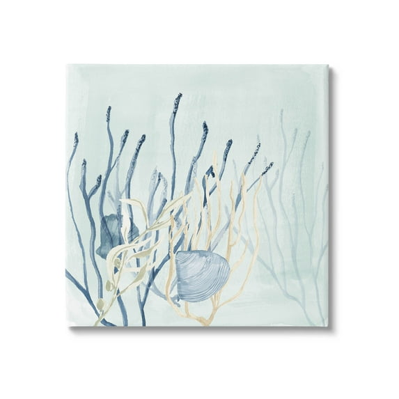Layered Seashells Coral Underwater Animals & Insects Graphic Art Gallery Wrapped Canvas Print Wall Art