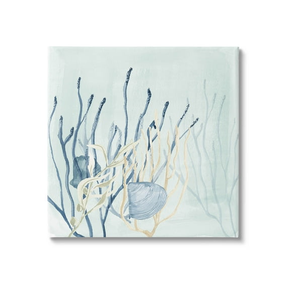 Layered Seashells Coral Underwater Animals & Insects Graphic Art Gallery Wrapped Canvas Print Wall Art
