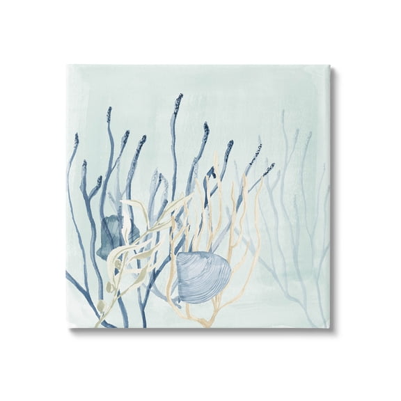 Layered Seashells Coral Underwater Animals & Insects Graphic Art Gallery Wrapped Canvas Print Wall Art